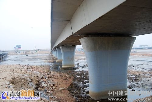 跨海大橋的建成將使青島老港、油港、前灣港連為一個整體